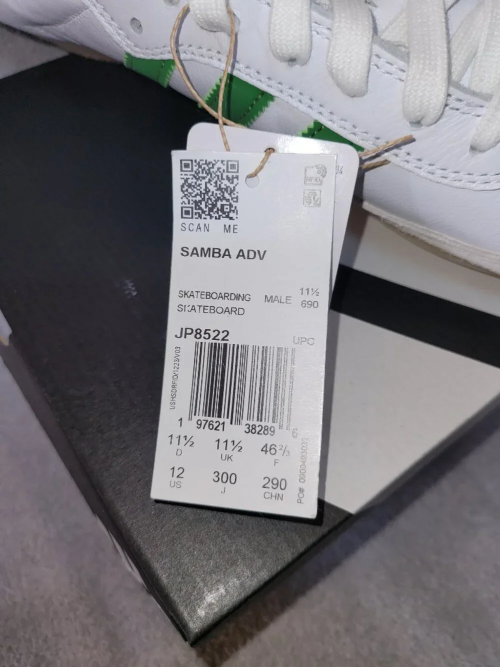 Adidas Samba ADV Sneakers NEW White / Crew Green / Tan Sneakers Men's Size 12